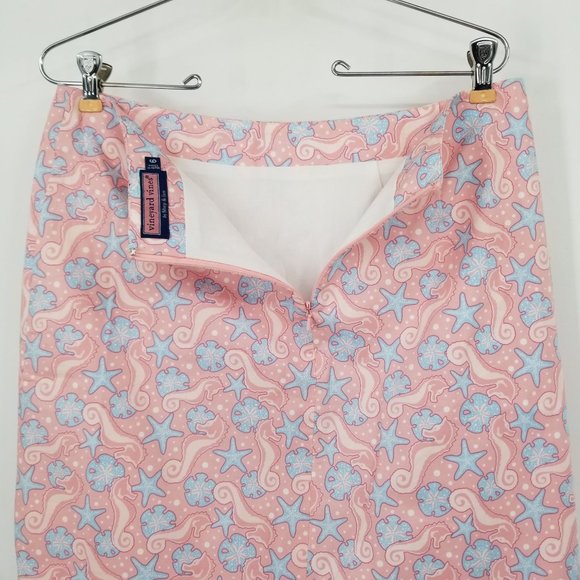 Vineyard Vines Margo Seahorse and Sand Dollar Print Skirt Size 6 - Picture 6 of 8